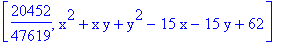 [20452/47619, x^2+x*y+y^2-15*x-15*y+62]